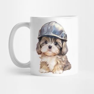 Shih Tzu Dog in Helmet Mug